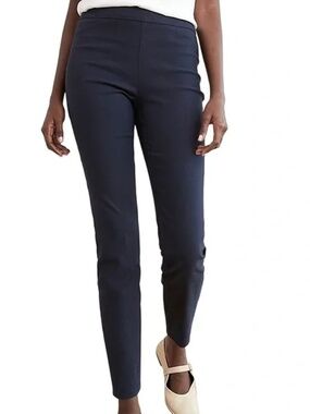 RW&CO. Pant Trouser Cigarette Slim Leg Navy Back Pockets Cotton Blend